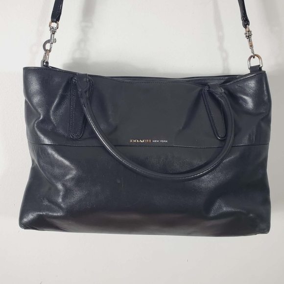 Coach 32291 Borough Bag Black Soft Nappa Leather 2/Way Shoulder Bag - Picture 6 of 15